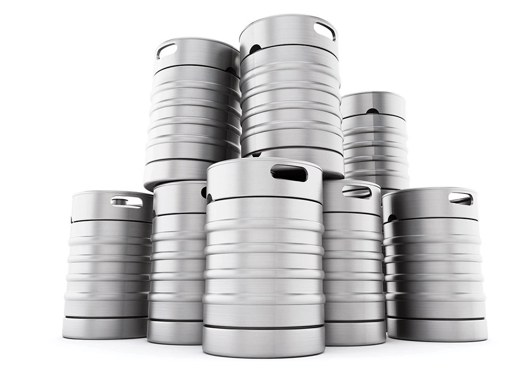 metal kegs