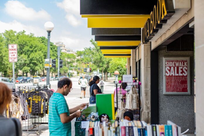 Downtown Iowa City’s Annual Sidewalk Sales. CREDIT IOWA CITY DOWNTOWN DISTRICT