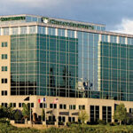 Exterior view of the GreatAmercia building in downtown Cedar Rapids.