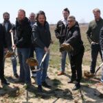 Twenty40 Building Concepts president Chad Pelley is joined by Marion officials and development partners at a groundbreaking ceremony for a new office and warehouse building in the Marion Enterprise Center
