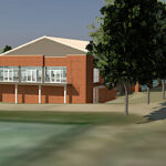 A rendering of the Cedar Rapids Country Club's proposed indoor tennis facility.