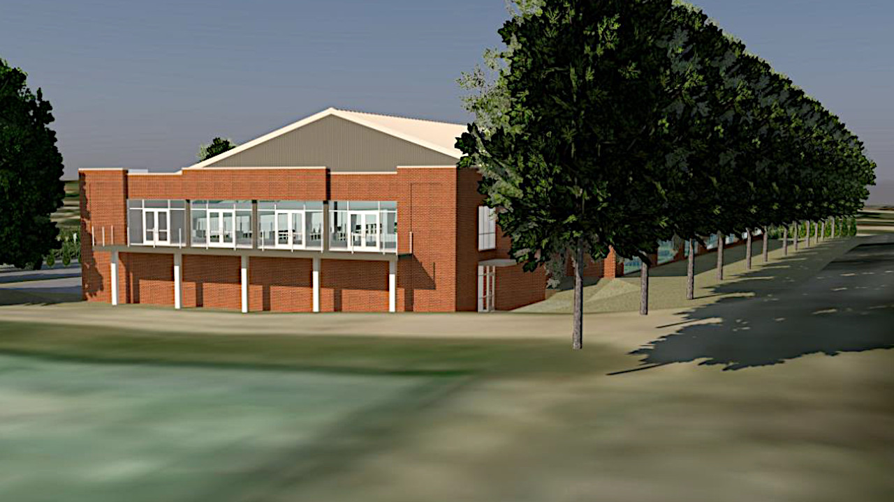 A rendering of the Cedar Rapids Country Club's proposed indoor tennis facility.