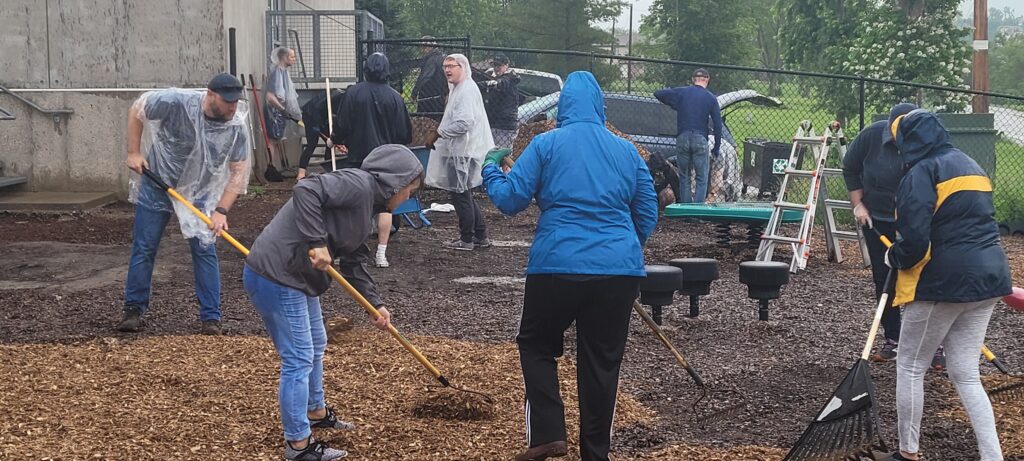 60 attorneys and staff of Shuttleworth & Ingersoll donated over 300 hours to make improvements to outdoor spaces.CREDIT FOUR OAKS