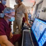 Dr. Brian Dlouhy, a neurosurgeon with University of Iowa Health Care, using LITT. CREDIT UI HEALTH CARE