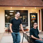 Co-founders Naftaly Stramer and Ofer Sivan outside Iowa City Oasis Falafel Restaurant. CREDIT OASIS