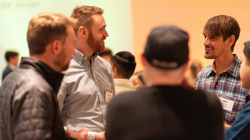 Rob Walling (right), general partner and cofounder of TinySeed, says TextRetailer provides merchants the tools to create a "magical shopping experience." CREDIT TEXTRETAILER