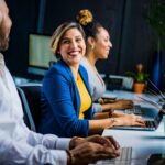 Corridor employees collaborate