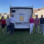 The Iowa City Association of Realtors donated a trailer for Iowa City High School's vocational trade program.