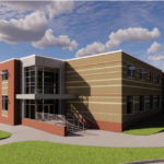 A rendering of the proposed sixth grade classrooms addition to North Central Junior High.