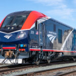 An Amtrak train in California.