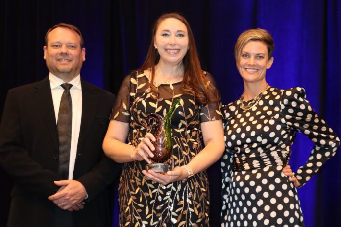 Deanna McDanel was awarded the Excellence in Innovation award in the Iowa Pharmacy Association's 2022 annual meeting Sept. 22.