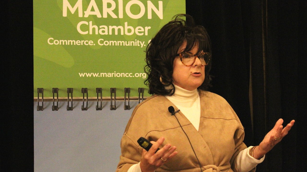 Debi Durham Marion Chamber 2022 annual meeting Debi Durham economic development Marion Chamber 2022 annual meeting