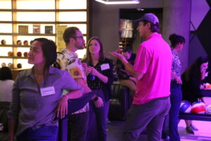 Honorees mingle at the exclusive congratulatory happy hour for the 2022 Forty Under 40 honorees.