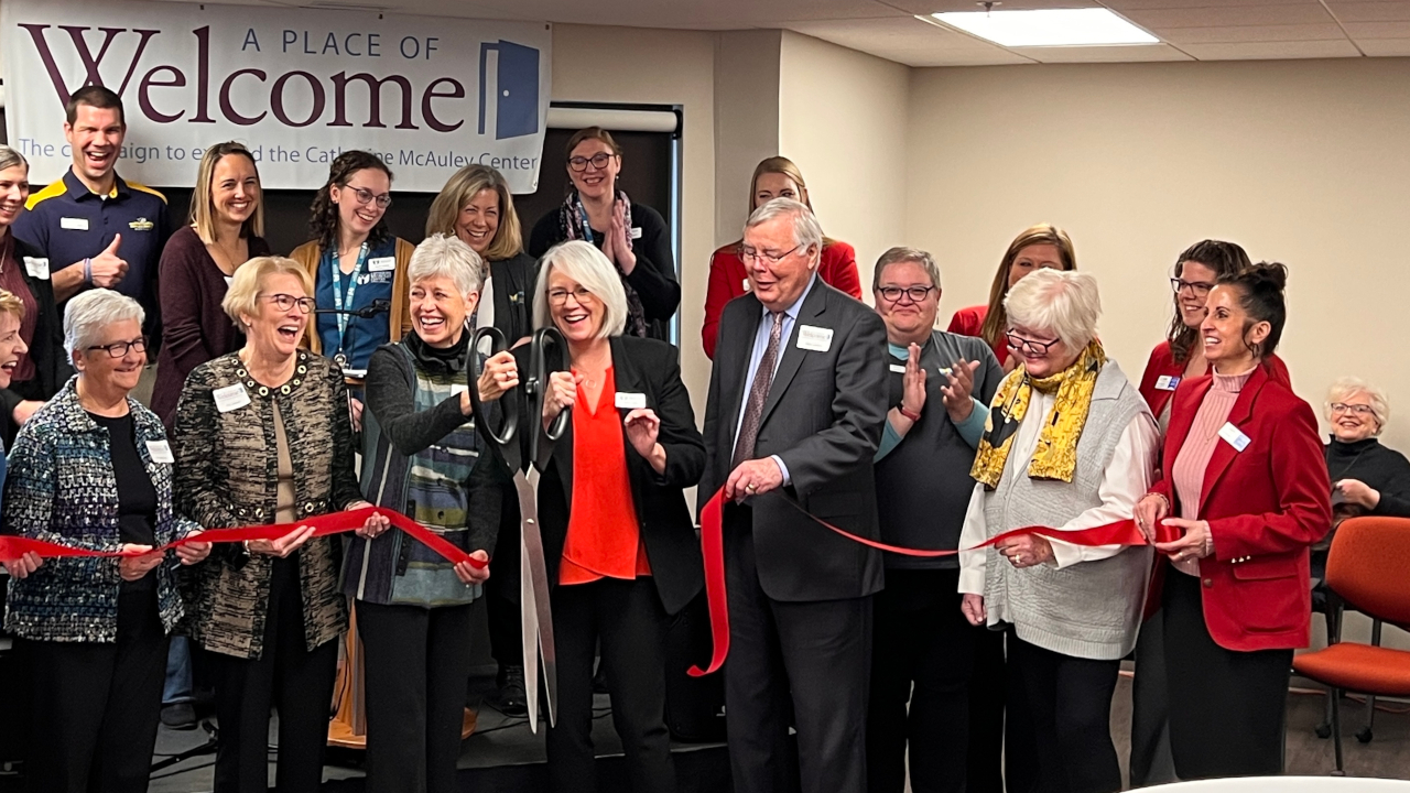 Attendees gathered for a ceremony Nov. 17 to mark the completion of the Catherine McAuley Center's $5 million fundraising campaign. CREDIT CATHERINE MCAULEY CENTER