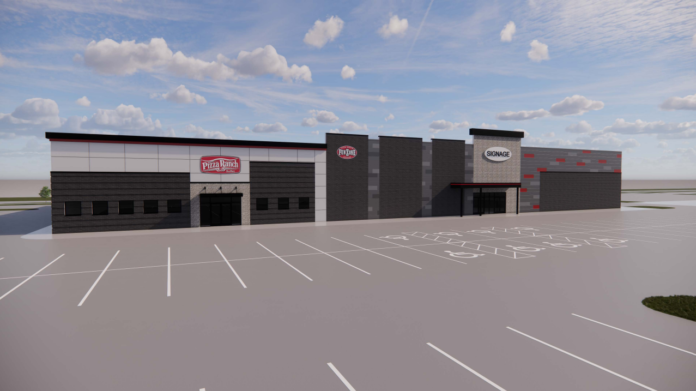 Lion Development Group is bringing a family entertainment center with bowling and an arcade to North Liberty. Pizza Ranch is moving locations and will be connected to the new building.