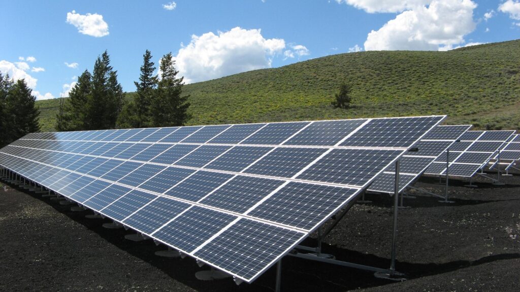 MidAmerican Energy is looking into the possibility of building a 150 MW solar panel farm in Johnson County.