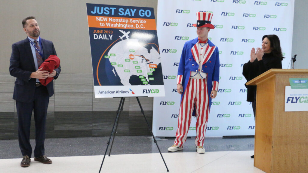Eastern Iowa Airport D.C. flights
