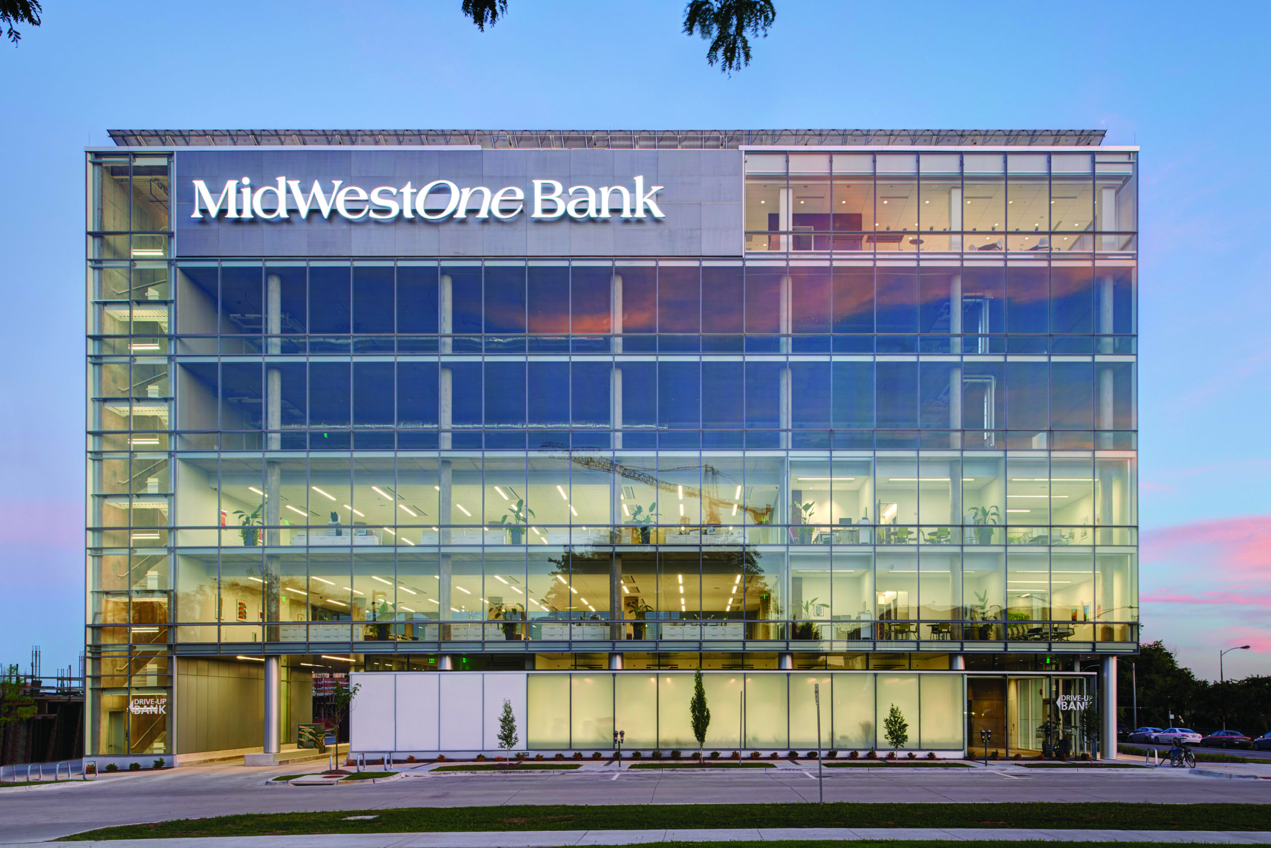 MidWestOne Bank headquarters in Iowa City in 2019. CREDIT INTEGRATED STUDIO