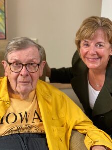 Sandy Boyd alongside President Barbara Wilson