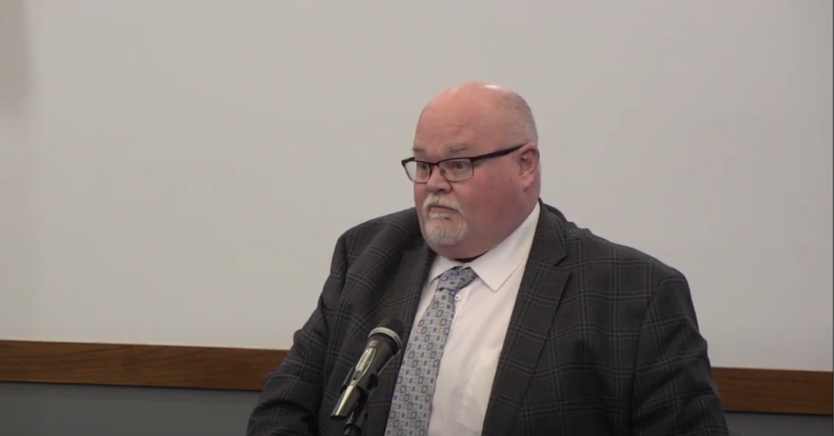 JD Royal Hospitality COO John Crump presents the development plan for a dual-brand hotel concept to Coralville City Council Jan. 24. CREDIT CORALVILLE CITY COUNCIL YOUTUBE
