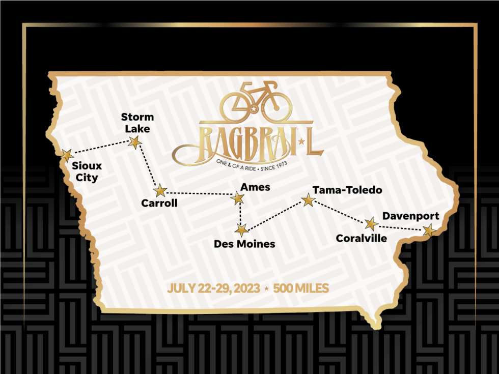 RAGBRAI 2023 will run through Coralville as part of the 500 mile journey. CREDIT RABRAI