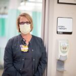 Lynn Glass, RN, BSN, is a burn center outpatient clinic employee. CREDIT UIHC