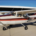 The exterior of a 1977 Cessna T210M, the plane Mr. Ockenfels and Mr. Teahen will use to fly around the world. CREDIT JOHN OCKENFELS AND PETER TEAHEN