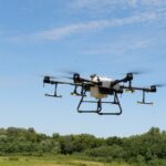 A Rantizo agriculture drone operates over crops. CREDIT RANTIZO