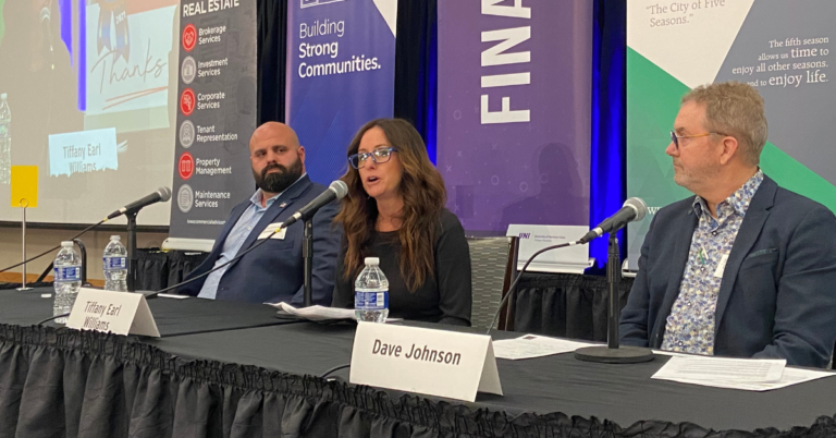 A panel of experts discussed opportunities and challenges in the real estate industry today. CREDIT NOAH TONG
