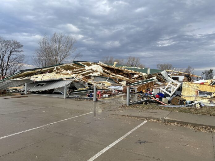 The Iowa Valley Habitat for Humanity is looking for volunteers and donations after its warehouse was destroyed in the March 31 tornadoes.