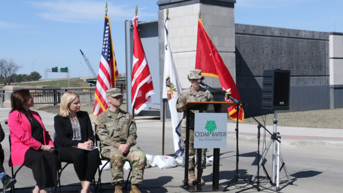 Flood gate ribbon cutting