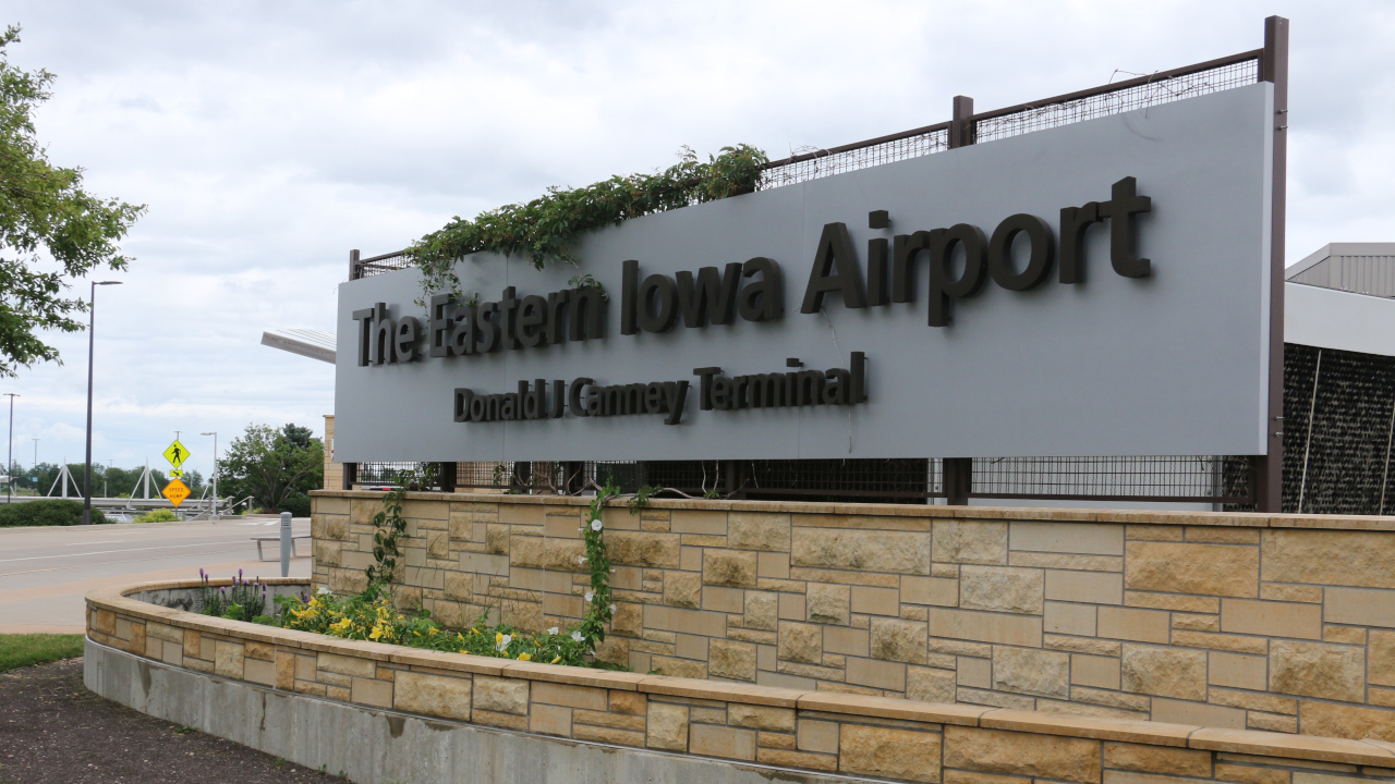 Eastern Iowa Airport terminal sign