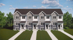 Rendering of a fourplex planned at Forevergreen Heights. CREDIT CORALVILLE CITY COUNCIL AGENDA