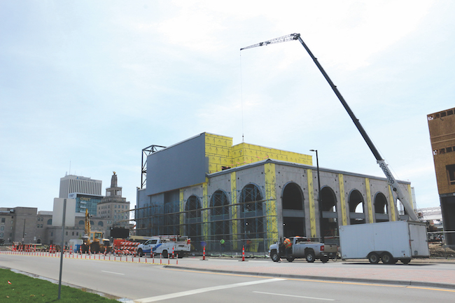 Construction of the Pickle Palace at First and First West is well underway.