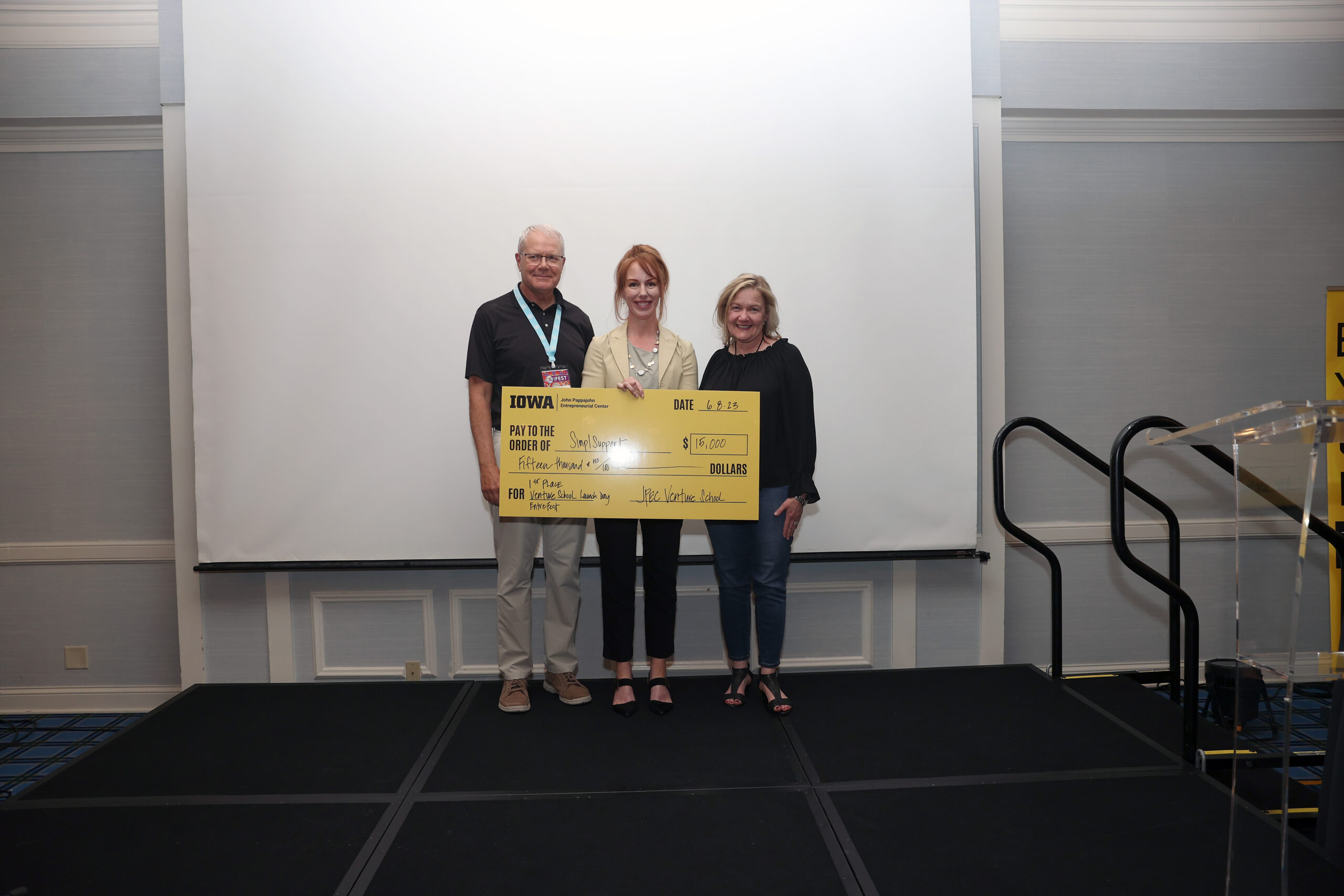 SimplSupport won $15,000 at the UI Venture School Launch Day on June 8. CREDIT DARREN MILLER