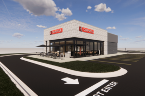 New to the CBJ: A rendering of a Chipotle location coming to Coralville. CREDIT CORALVILLE CITY COUNCIL