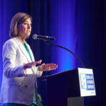Governor Kim Reynolds speaks during the annual ABI conference June 14, 2023. CREDIT JOHN LEE PHOTOGRAPHY