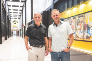 Coach Kirk Ferentz is interviewed by host Nate Kaeding on the most recent episode of the Real Success podcast. CREDIT UPLOAD MEDIA GROUP
