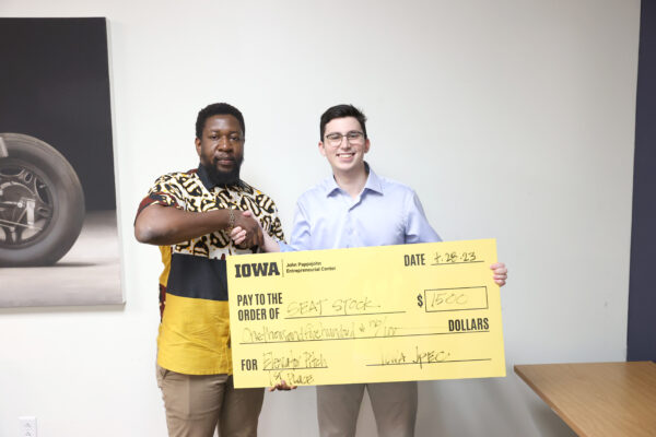 Undergraduate Startup Incubator Summer Track final pitches on July 28, 2023, at MERGE in Iowa City, Iowa. JPEC