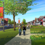 This image illustrates the potential aesthetic of proposed single-family housing in the Neighborhood at Indian Creek development. CREDIT RDG PLANNING & DESIGN