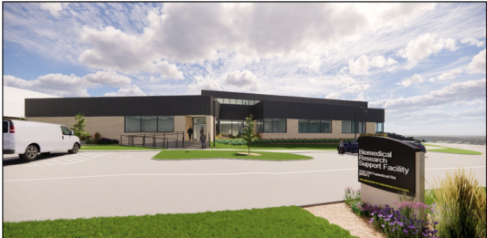 The Iowa Board of Regents approved this design for a 17,000 square foot addition to the University of Iowa's Biomedical Research Support Facility at its meeting on Aug. 2.