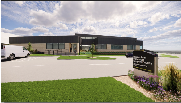 The Iowa Board of Regents approved this design for a 17,000 square foot addition to the University of Iowa's Biomedical Research Support Facility at its meeting on Aug. 2.