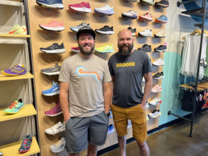 Jim Dwyer and Clifton Trebil-Smith, co-owners of Iowa Running Company