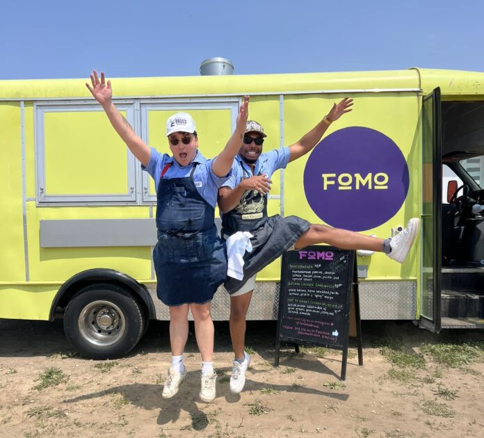 Anthony Leonard (left) and Robert Bolden (right) operate the FOMO Food Truck with a rotating menu. Photos by FOMO FOOD TRUCK