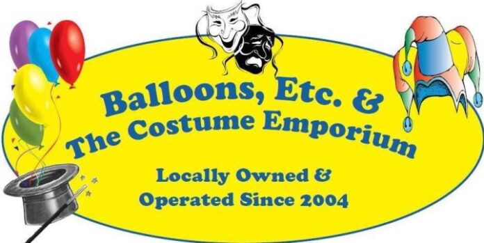 Balloons, Etc. and Costume Emporium logo