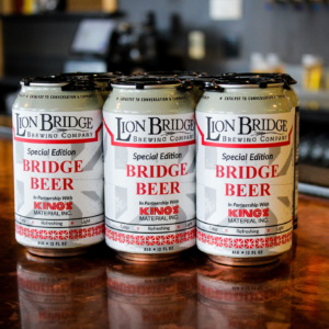 Iconic local events, like the annual Freedom Festival, and companies, like King’s Materials, have worked with Lion Bridge Brewing Co. to create custom labels and flavors. CREDIT LION BRIDGE