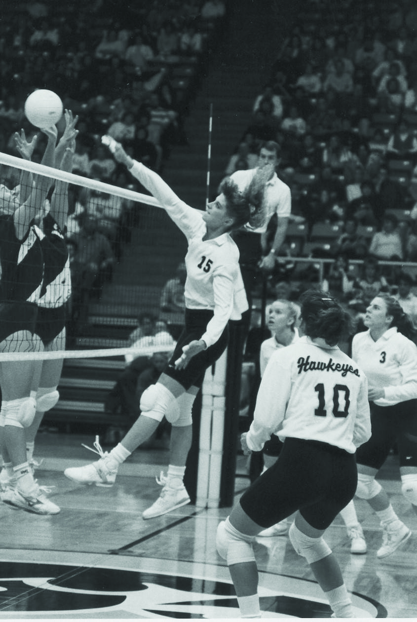 Barb Randall, employee benefits strategist at AssuredPartners, played volleyball for the University of Iowa between 1987-1990.