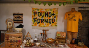A colorful banner announcing Found + Formed greets customers at Heim's. 