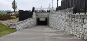 A tunnel for golf carts runs under North Park Road in Tiffin. The tunnel will be a safety measure for the future residents of Park Place who wish to visit Pinseekers, which will feature golf park parking. 