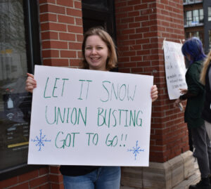 Abigail Scheppmann, Iowa City protest organizer. 